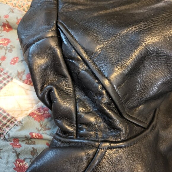 Vanson Men's Black Leather Motorcycle Jacket sz 42 - Picture 12 of 16